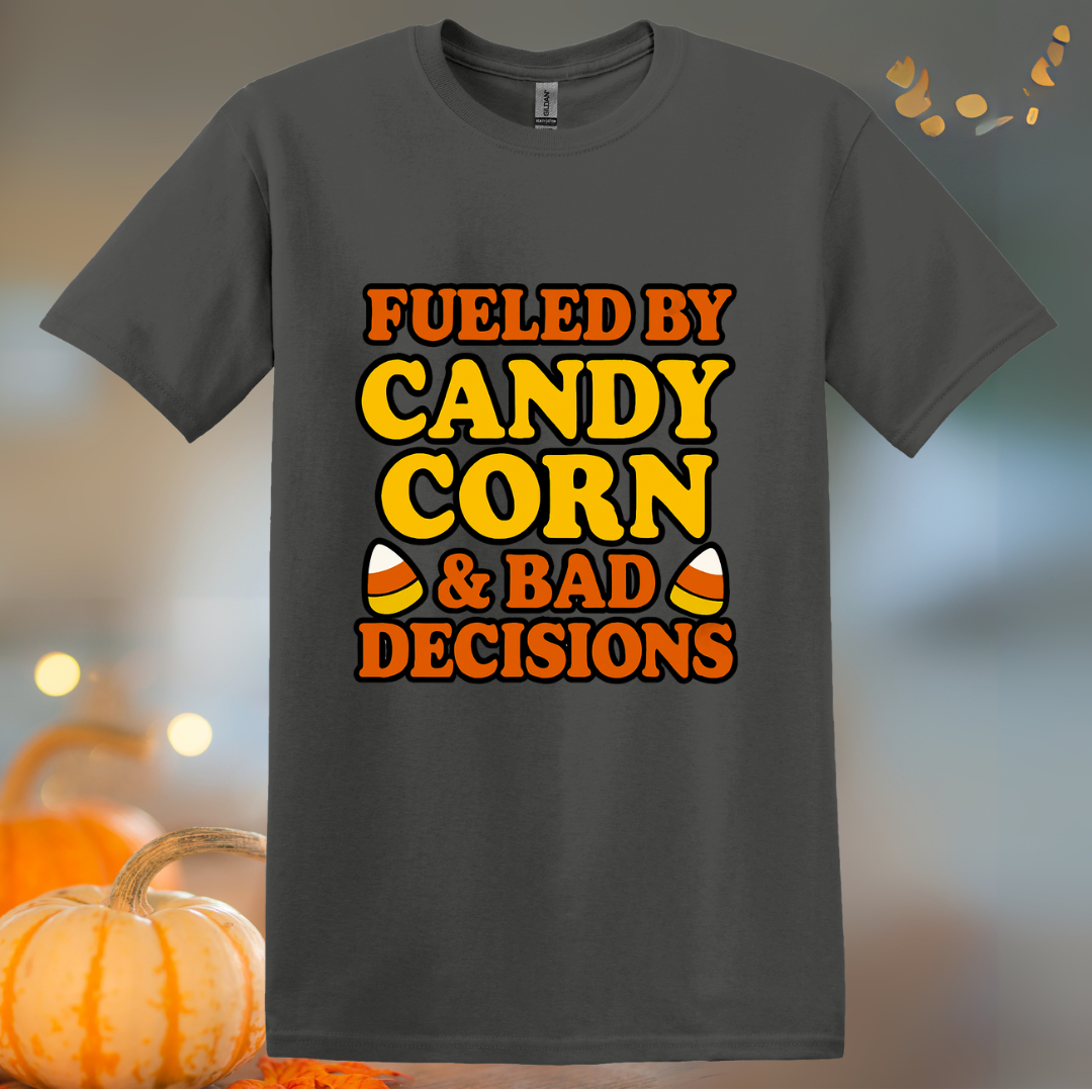 Fueled by Candy Corn Halloween T-Shirt