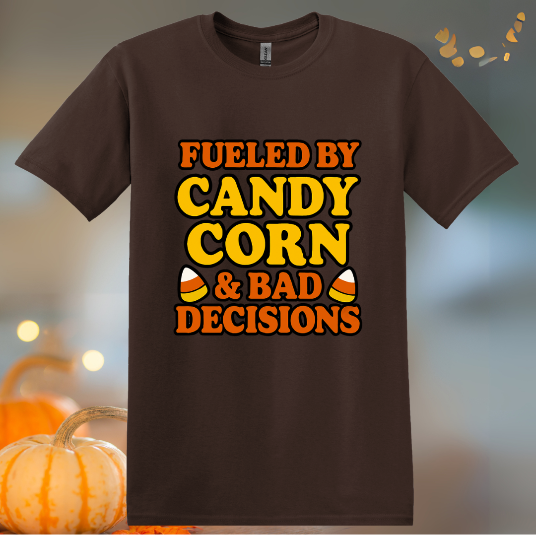 Fueled by Candy Corn Halloween T-Shirt