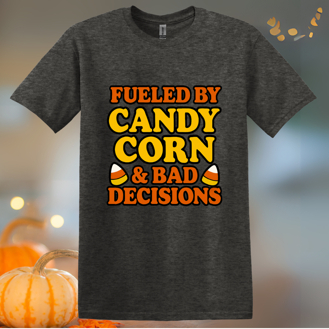 Fueled by Candy Corn Halloween T-Shirt