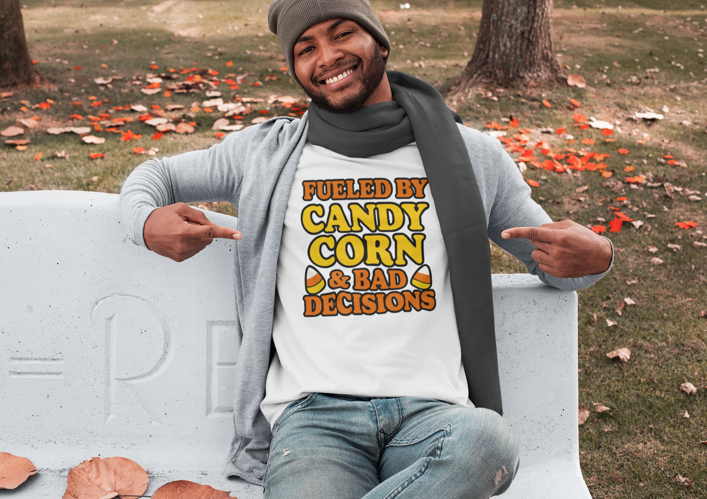 Fueled by Candy Corn Halloween T-Shirt