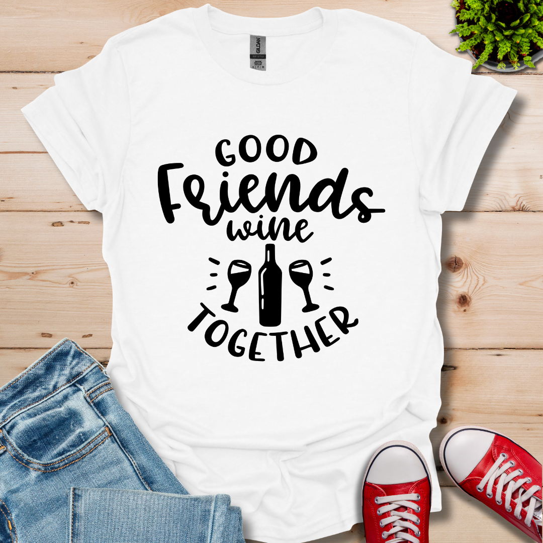 Good Friends Wine T-Shirt
