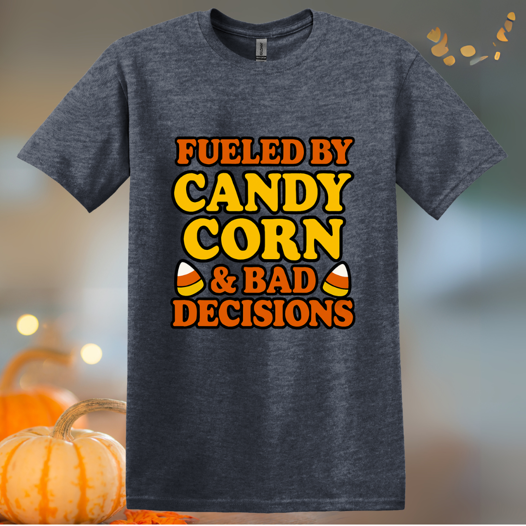 Fueled by Candy Corn Halloween T-Shirt