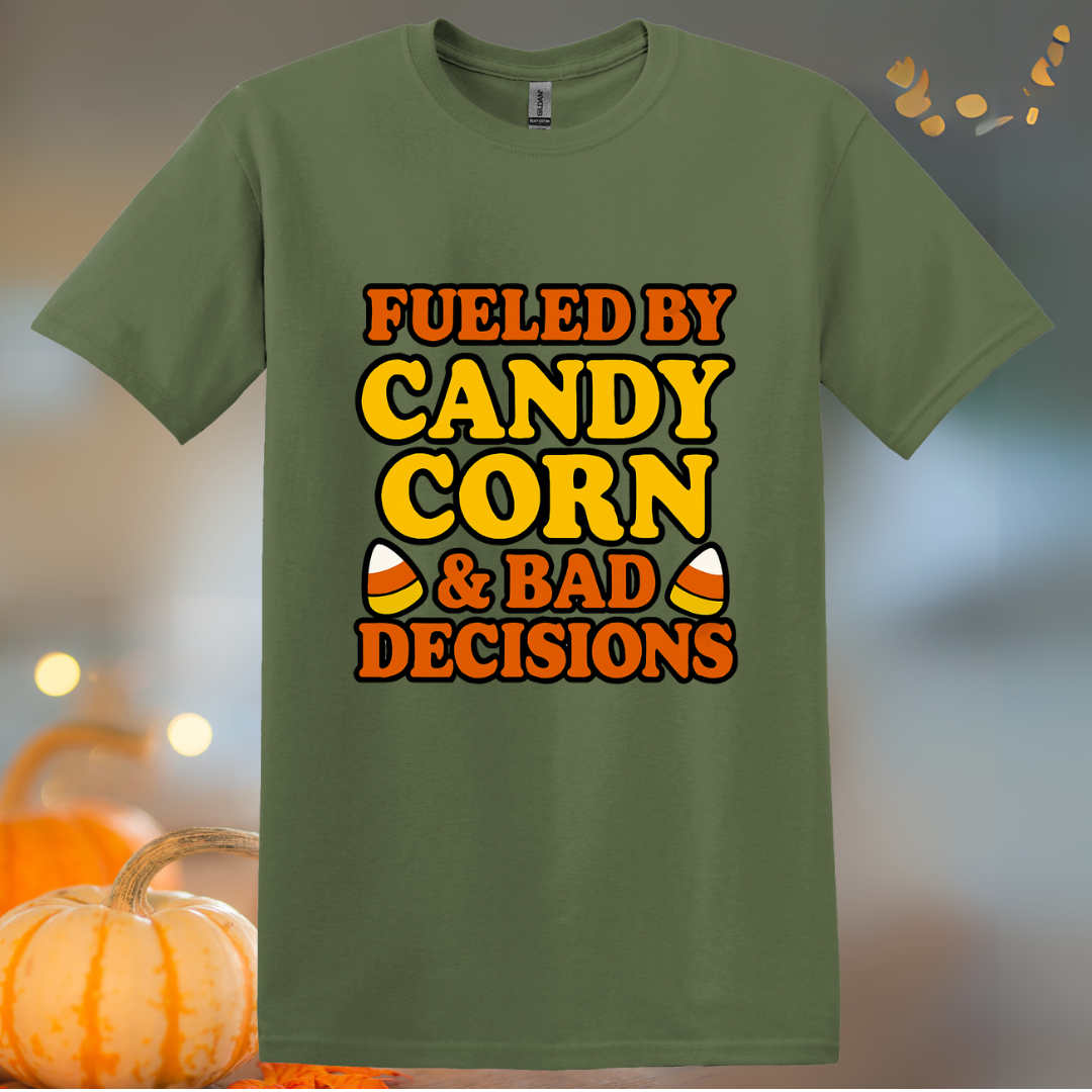 Fueled by Candy Corn Halloween T-Shirt