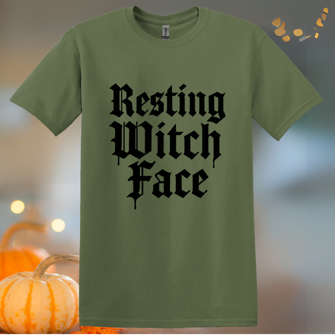 Resting Witch Face Halloween T-Shirt