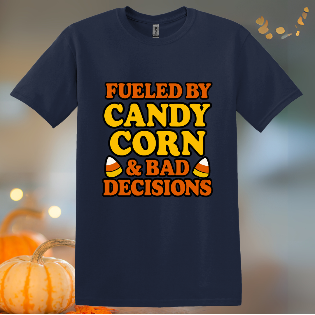 Fueled by Candy Corn Halloween T-Shirt