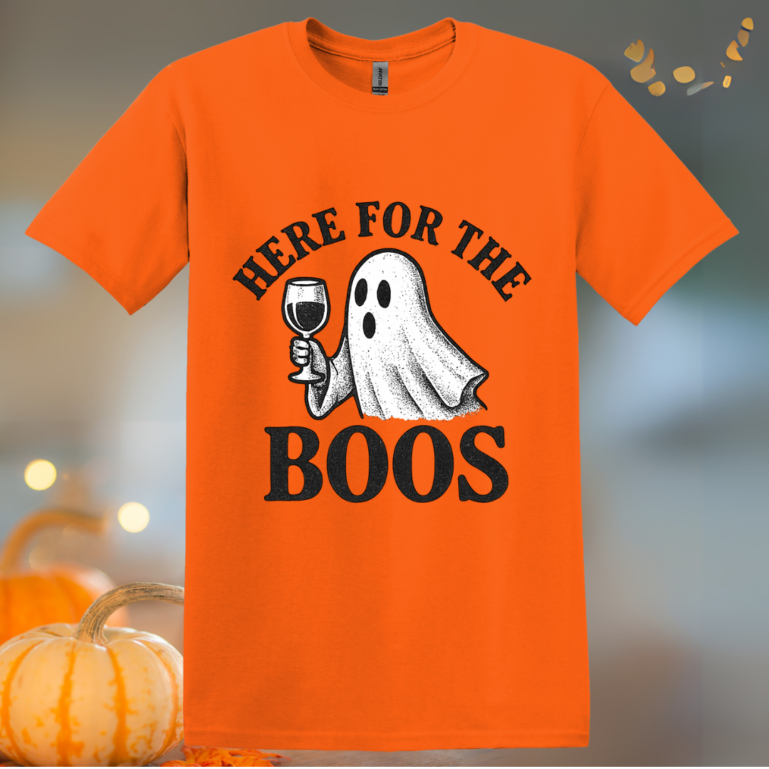 Here for the Boos Wine Halloween T-Shirt