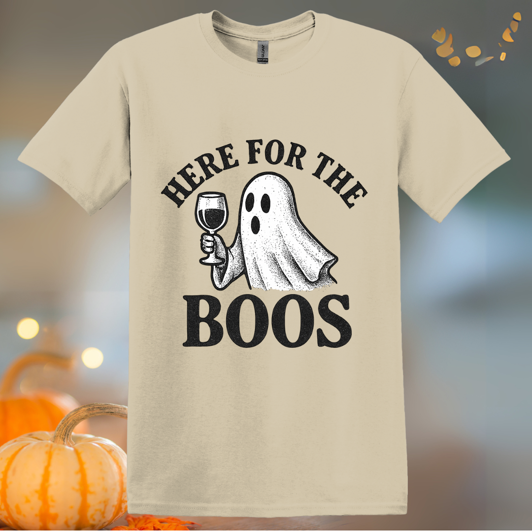 Here for the Boos Wine Halloween T-Shirt