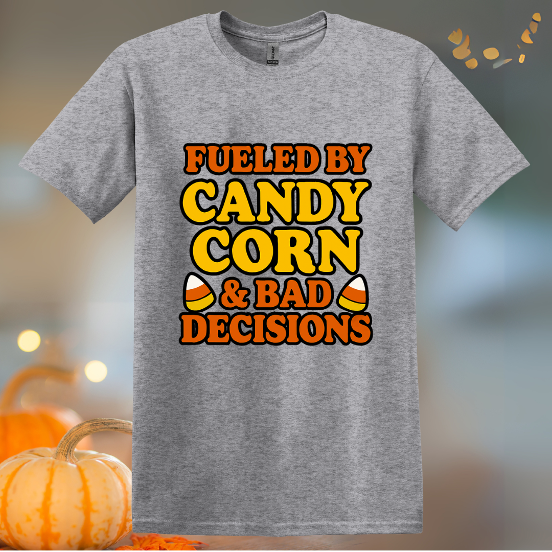 Fueled by Candy Corn Halloween T-Shirt