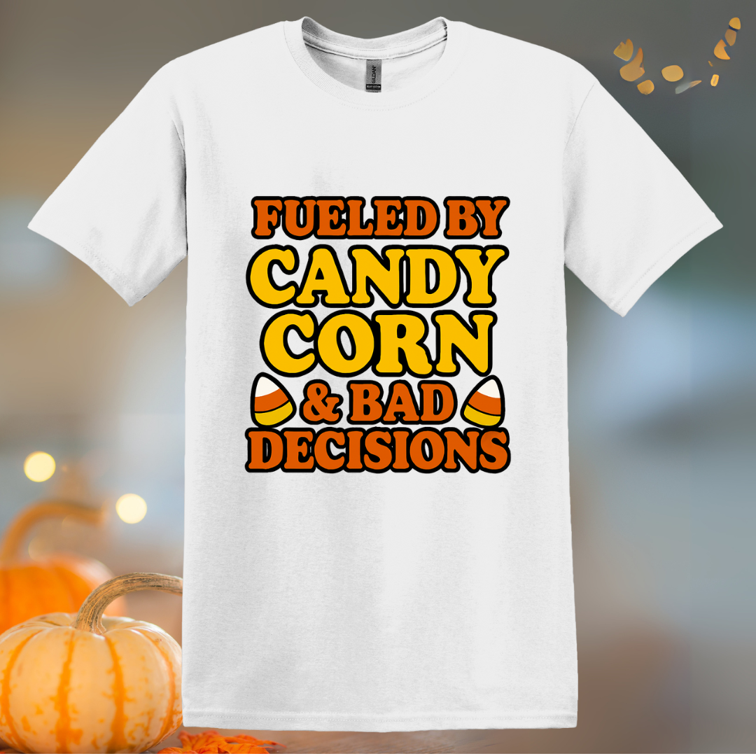 Fueled by Candy Corn Halloween T-Shirt