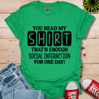 You Read My T-Shirt