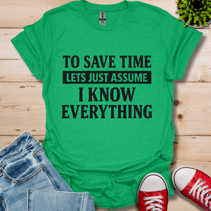To Save Time T-Shirt