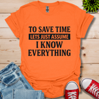 To Save Time T-Shirt