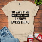 To Save Time T-Shirt