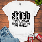 You Read My T-Shirt