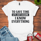 To Save Time T-Shirt