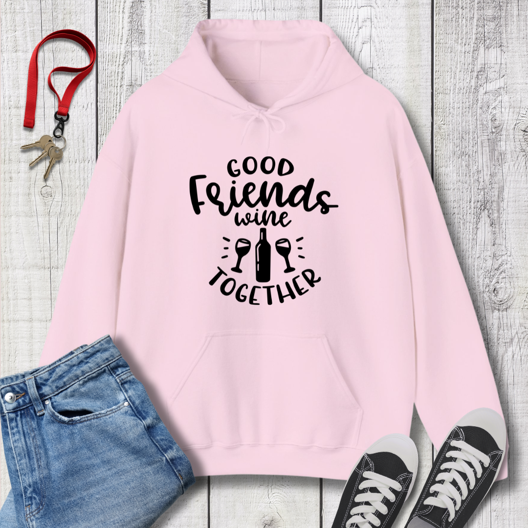 Good Friends Wine Hoodie