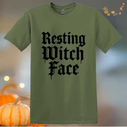 Resting Witch Face Halloween T-Shirt
