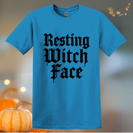 Resting Witch Face Halloween T-Shirt
