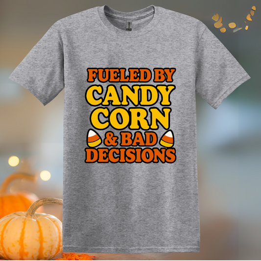 Fueled by Candy Corn Halloween T-Shirt