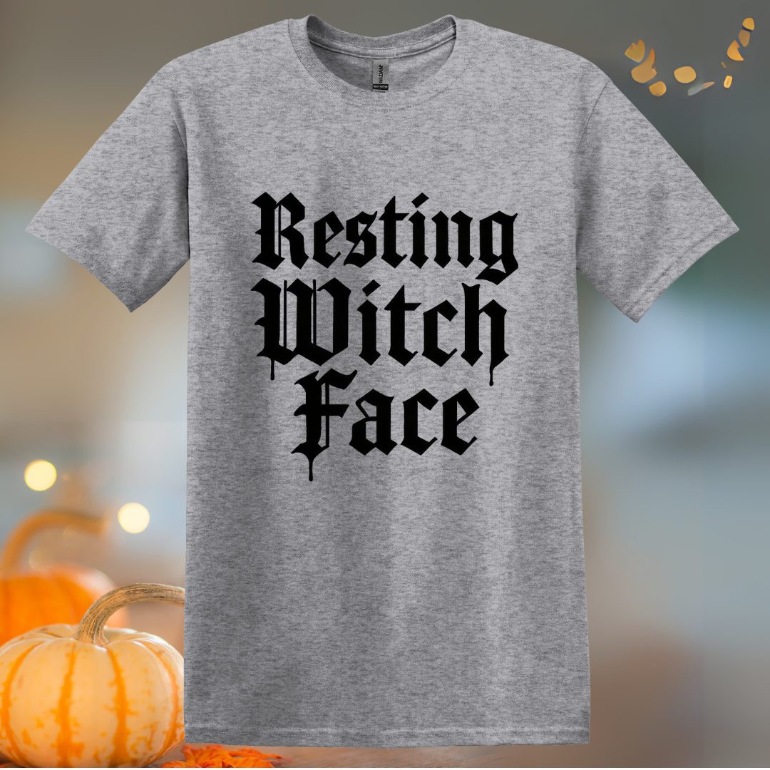 Resting Witch Face Halloween T-Shirt