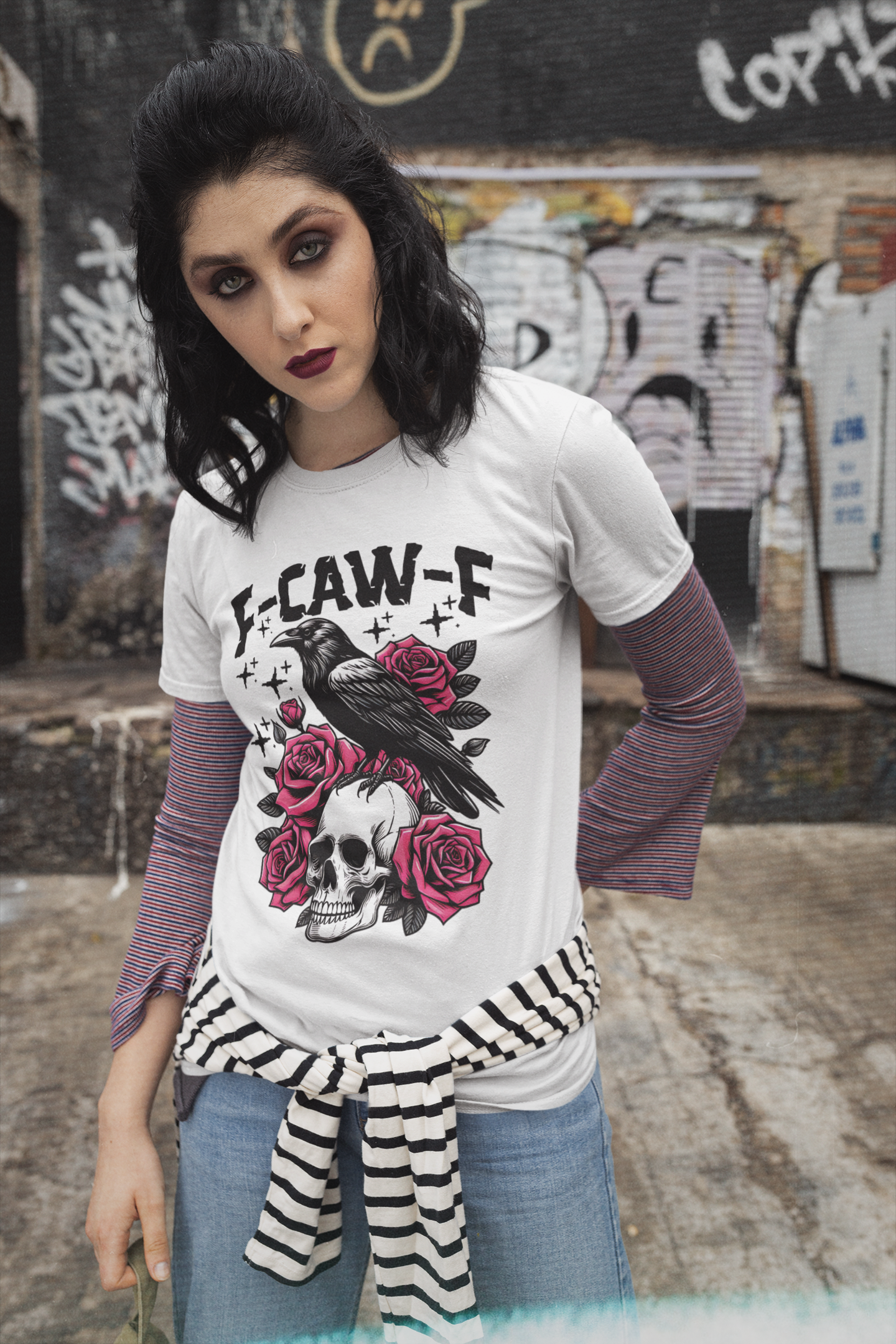 F-Caw-F Roses  T-Shirt